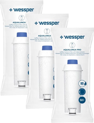 Waterfilter PRO - compatibel met DeLonghi DLSC002, SER3017 & 5513292811 - inclusief versies van de ECAM, ESAM, ETAM Serie filter - 3 Stuks