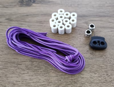 DIY Pakket / Doe Het Zelf / Anti-Tekenband EM kralen Paars maat 25-30