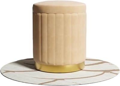 Opbergbank Ottomaans - Voetenbank Hocker - Woonkamer Organiseren - Zacht Flanellen Oppervlak - Niet Gespecificeerd - Beige
