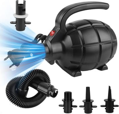 Elektrische Luchtpomp - Blaaspomp Opblaas - Snel Opblazen - 600W Krachtig - 17x15x12 cm - Zwart