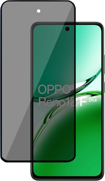 Privé Screenprotector geschikt voor OPPO Reno 12 F / Reno 12 FS Screenprotector - Privacy Beschermglas - Privacy Proteqt+
