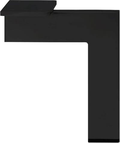 Stalen meubelpoot zwart design 14 bij 1,5 cm en hoogte 21 cm - Set van 4 stuks