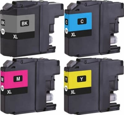 LC-123 Zwart + Alle Kleuren - Huismerk inktcartridge compatible met Brother DCP J 132 W / Brother DCP J 152 W / Brother DCP J 172 W / Brother DCP J 552 DW / Brother DCP J 752 DW / Brother MFC J 245 / Brother MFC J 470 DW / Brother MFC J 650 DW