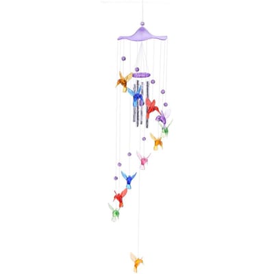 Creatieve Geluksvogel Kolibrie Windgongen Bruiloftsfeest Hangende Windgongen Cadeaus Huisdecoratie Windgongen Bel white