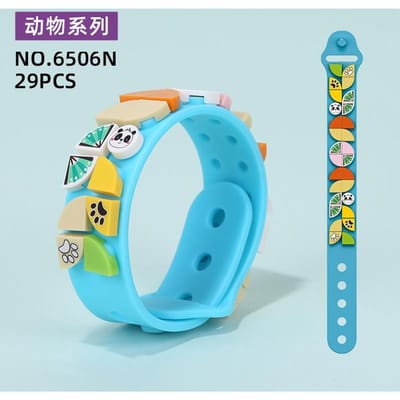 Nieuw Doe-het-zelf DOTS Ga Team Building Blok Speelgoed 41900 41901 41902 41903 41911 41912 Siliconen Armband Kindercadeau blue