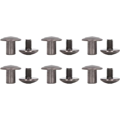200 Ensembles Vis de Reliure Uniformément Enduites Surfaces Courbes Laiton Traitement par Électrodéposition Assortiment de Vis Chicago gray