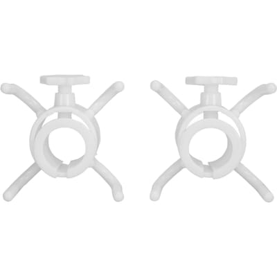 2 stuks Plastic Strandparasol Hanger Haak Parasol Hanger 4 Tanden Handdoek Hoed Zonnebril Houder Wit wit