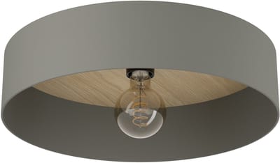 EGLO Duaia Plafondlamp - E27 - Ø 42 cm - Grijs - Hout|Staal - wisselbaar plafondpaneel