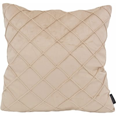 NOVÉE Sierkussen velvet cross beige | 45 x 45 cm | velvet/polyester