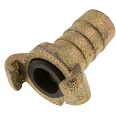 Gietijzer DN 19 DIN 3489 Compressor Klauwkoppeling met 25 mm Slangpilaar