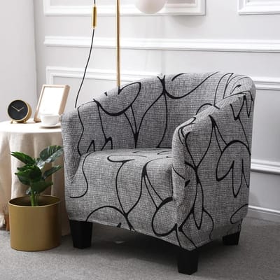 Kuipstoelhoes Stretch Spandex Club Fauteuilhoezen Kantoor Koffiebar Kuipbank Slipcovers voor Woonkamer Meubelbeschermer