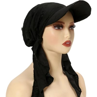 Nieuwe Dames Voorknoop Hoed Moslim Binnen Hijab Hoofddoek Lange Staart Haaruitval Chemo Kap Bonnet Turban Bandana's Hoofdband Turbante Mujer beige