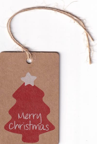 Bloemenkaartjes - 25 Stuks - Mini Kerstboom Kaartjes – 4.5 x 7 cm - Bloemist – Merry Christmas – KK-009