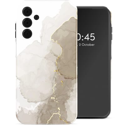 Selencia Hoesje - Geschikt voor Samsung Galaxy A15 (4G) / A15 (5G) - Backcover - Marble Light Brown