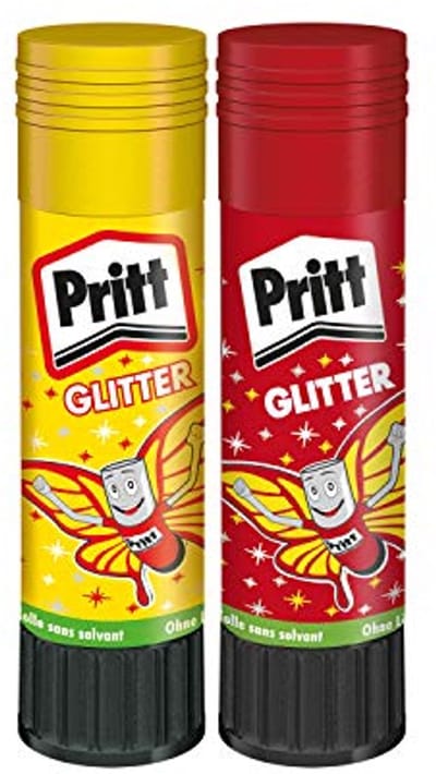 Correcte lijmstift voor creatief knutselen - Rood en Geel