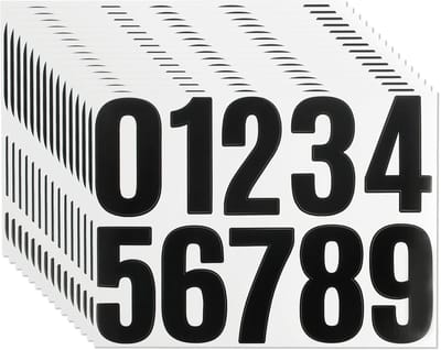 Nummerstickers Vinyl - Zwart - 10,5cm - Waterdicht - Voor Brievenbus en Buitengebruik