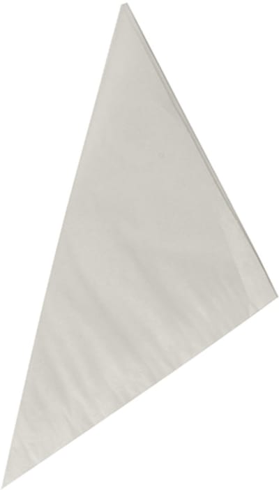 1x 1000 Puntzakken Cellulose gevouwen 23 cm x 23 cm x 325 cm wit inhoud 250 gr