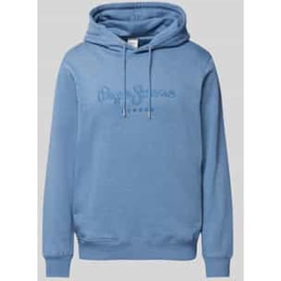 Hoodie met labelstitching, model 'New Nouvel'