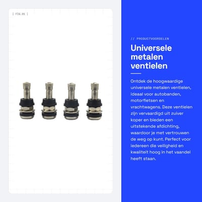 Dailygoods- Bandventieldoppen Universeel - Metalen Ventieldoppen - Geschikt voor Auto/Fiets - Afdichting - Verpakking van 4 - Diameter 18,7 mm