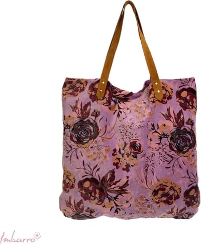 Imbarro - Tas -Shopper - Evelyn - Purple - 100% Katoen Velvet