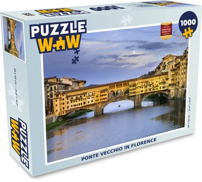 Puzzel Florence - Ponte Vecchio - Licht - Legpuzzel - Puzzel 1000 stukjes volwassenen