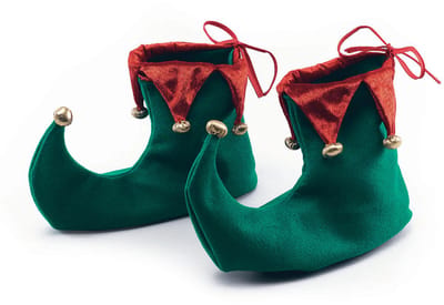 Kerst elf schoenen van stof