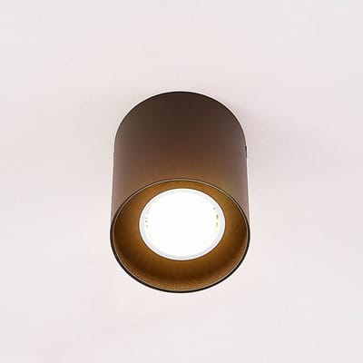 Arcchio - plafondlamp - 1licht - Aluminium - H: 9.5 cm - GU10 - zwart