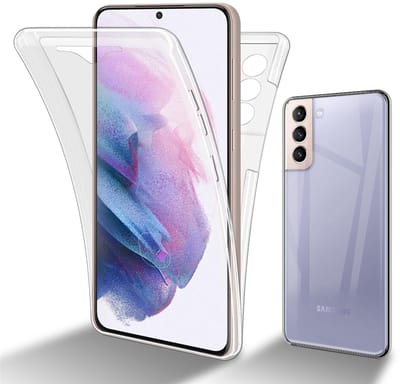 Cadorabo Hoesje geschikt voor Samsung Galaxy S21 PLUS in TRANSPARANT - 360° Full Body Case Cover Beschermhoes Voor- en achterbescherming, all-round bescherming met displaybescherming