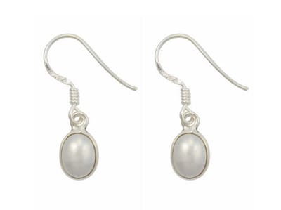 Zilveren oorbellen Parel 925 zilver (incl. oorbel stoppers)