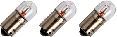 Signaallamp Ba9s 130V - 3 stuks - T9 Neonlamp Ø9mm - 23mm - 2500K - Dimbaar - Rood