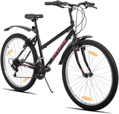 HILAND Mountainbike 24 Inch - Meisjes & Dames MTB - 18 Versnellingen - Stevig Staal - V-brakes
