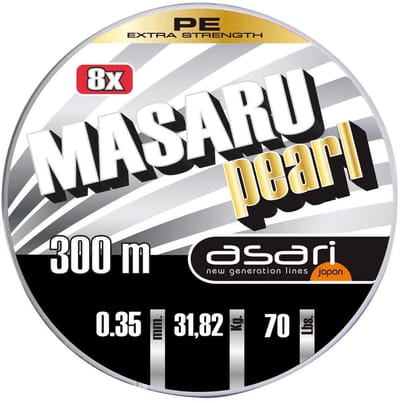 Asari Masaru Pearl Gevlochten Vislijn 300 M Groen 0.180 mm
