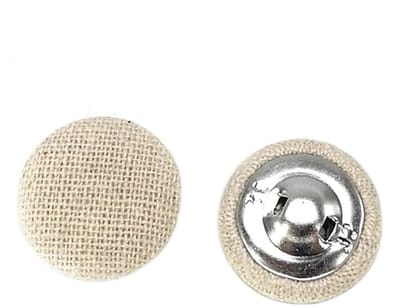 Dailygoody - Decoratieve Rayon Stof Knopen - Handgemaakt - Linnen Kleur - 2 Gaten - Perfect voor Naaien en Creatieve Projecten