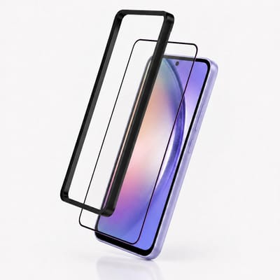 3mk, Screenprotector Gehard Glas geschikt voor Galaxy A54 5G 2 Stuks, Zwart / Transparant