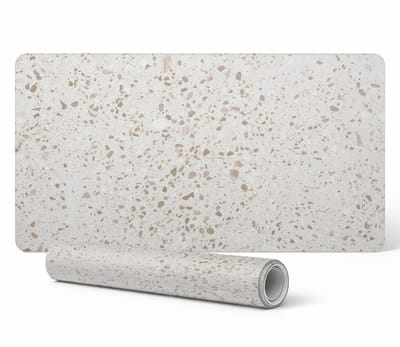 Beschermende decoratieve mat voor bureau, heldere stippen, terrazzo, 90x45 cm