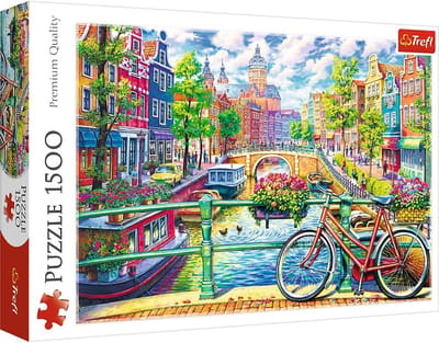 Puzzel Gracht Amsterdam - Legpuzzel Stukjes - Ontspanning Thuis - Premium Kwaliteit - 85 x 58 cm - Klassieke Grachten