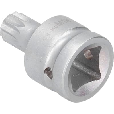 34in 20mm M18 Spline Bit Dop Drievierkant Metaal Zilver Anticorrosie Universele Boormachine
