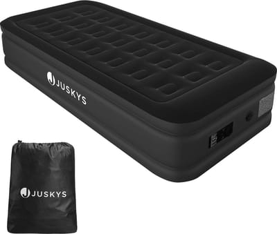 Juskys Zelfopblaasbaar Luchtbed Sapri M - Zwart - 191 x 91 x 44 cm - Incl. Opbergtas