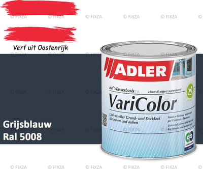 ADLER Varicolor Lakverf RAL 5008 – Grijsblauw 750 ml – 2-in-1 Houtverf, Metaalverf en Kunststof Lak voor Binnen & Buiten