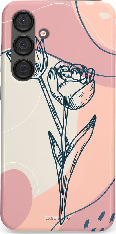 Casetastic Hoesje Geschikt voor Samsung S25 Plus - Stijlvolle Beschermende Duo-layer Case - Sierlijke tulp