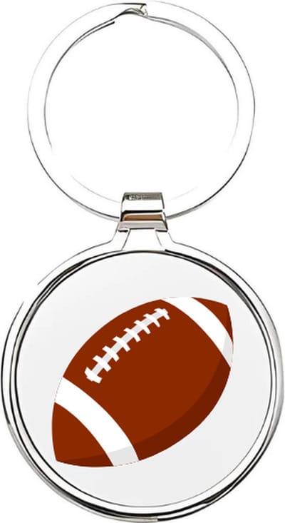 Akyol - Rugby Sleutelhanger - rugby - Rugbyers - Cadeau - Sport sleutelhanger - sport - Gepersonaliseerd - Rugbyers - sleutelhanger voor Rugbyers - American football - sleutelhanger voor jongens - sleutelhanger van een rugbybal - 4 x 7,5 CM