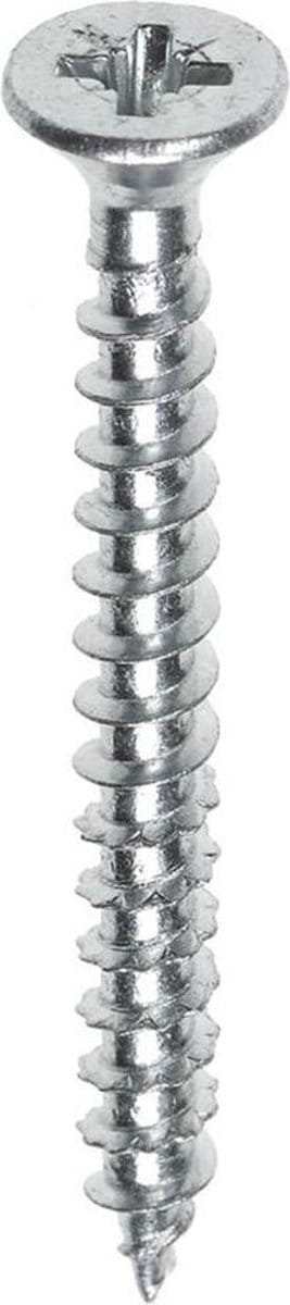 Heco 58040341 Fix-plus Spaanplaatschroef - Staal - Verzinkt - Verzonken - Voldraad - Pozidriv - PZ2 - 4 x 35mm (200st)