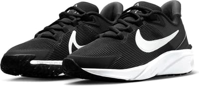 Nike Star Runner 4 GS Zwart Wit Kindersneakers Antraciet DX7615-001 38.5 white