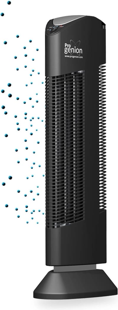 Luchtreiniger met ionisator, geen / zonder filters vervangen Zwart