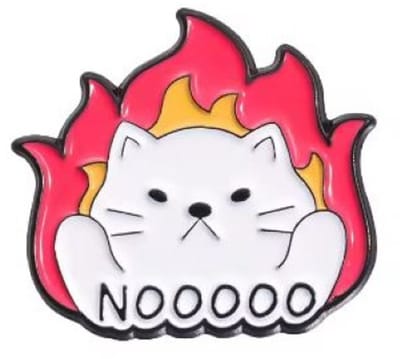 Pin Broche - enamel pin - kledingspeld - Nooo kat