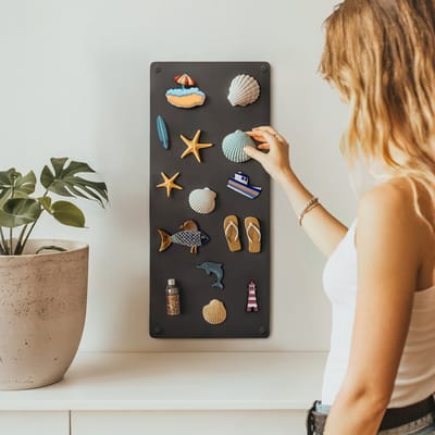 Coloray Magneetbord Voor Aan De Muur - Minimalistisch Magnetisch Wandbord - 30x70 cm - Magneetbord Voor Fotomagneten - Magnetisch Bord Voor De Muur - Stalen Magneetbord Voor Wandmontage - Dun Magnetisch Bord Van Staal - Universeel Magneetbord Metaal