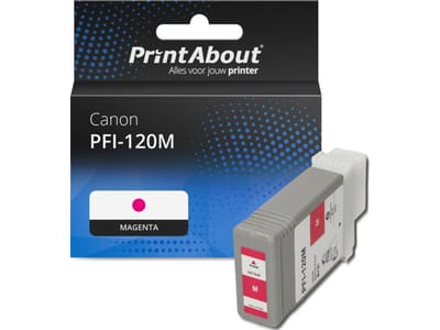 PrintAbout huismerk Inktcartridge PFI-120M Magenta Geschikt voor Canon