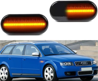 LED Dynamische Side Indicator Amber Super Heldere Canbus Sequentiële Repeater Lichten voor A-udi A3 S3 8P A4 S4 RS4 B6 B7 B8 A6 S6 RS6 C5 C7 (zwart)