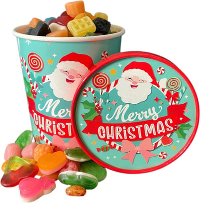 Snoep - Gelukking Nieuwjaar - Candy Bucket - Merry Christmas - Gevuld met Snoep