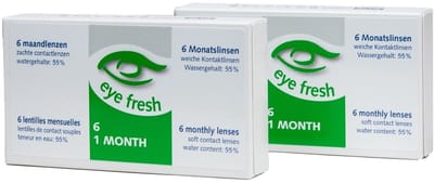 Eye Fresh Maandlenzen - 12 stuks - Sterkte -1.00 - Hioxifilcon A - 57% water - Langdurig draagcomfort